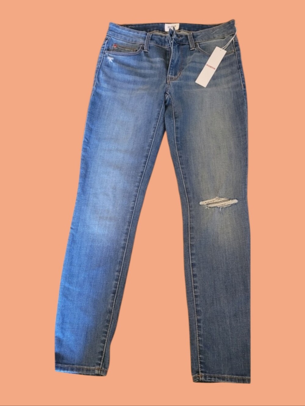 Hudson Jeans Women’s Skinny Distressed Light Blue Denim
